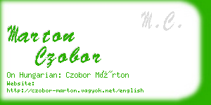 marton czobor business card